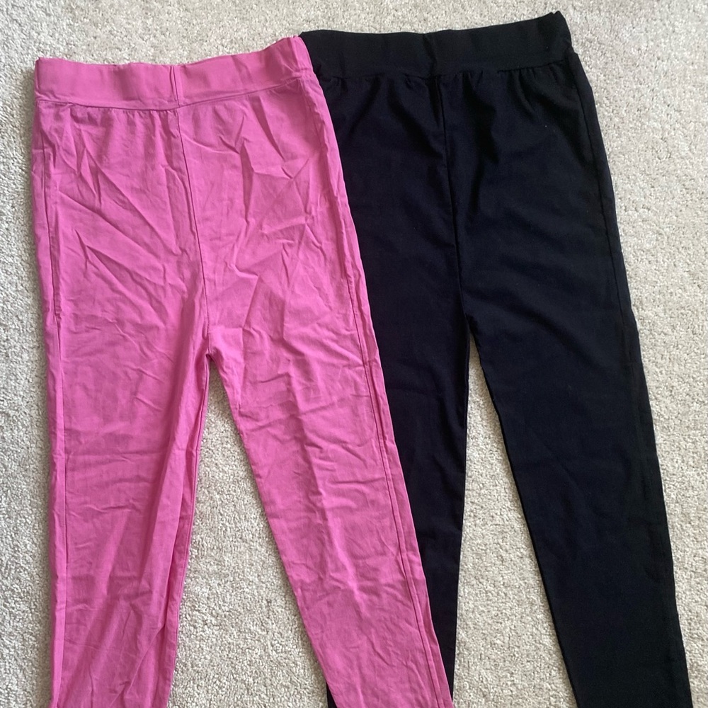 Kids Stretch Leggings - Pink and Black